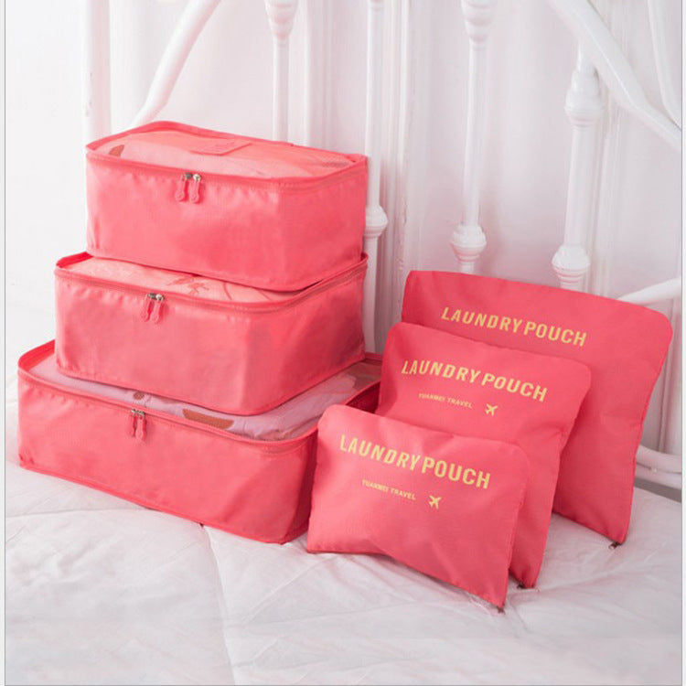 6 PCS Travel Storage Bag Set for Clothes Tidy Organizer