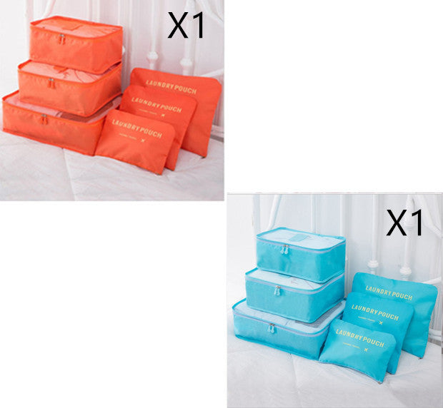 6 PCS Travel Storage Bag Set for Clothes Tidy Organizer